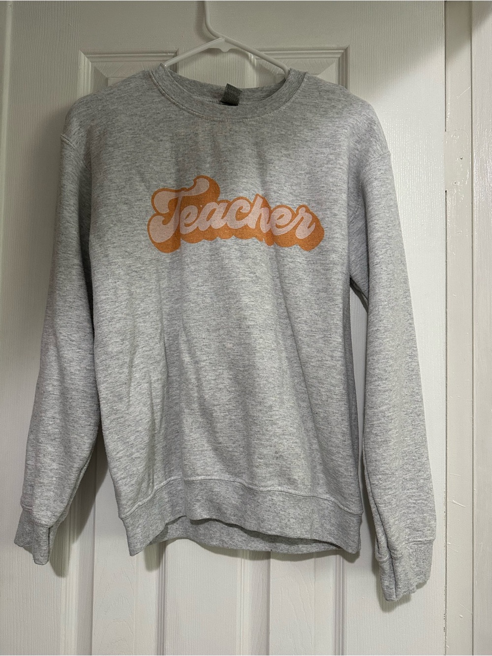 Gildan Light Gray Crewneck teacher Sweatshirt